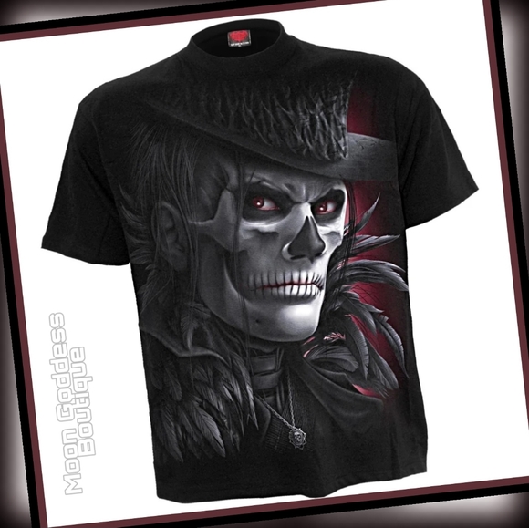 Spiral Direct Other - SPIRAL DIRECT | Skull Tattoo 'DAY OF THE GOTH' Black T-Shirt Size: Sm